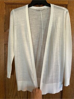 Loft Open Front Cardigan, Cream. Women’s Size Medium